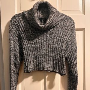 FOREVER 21 CROP COWL NECK SWEATER